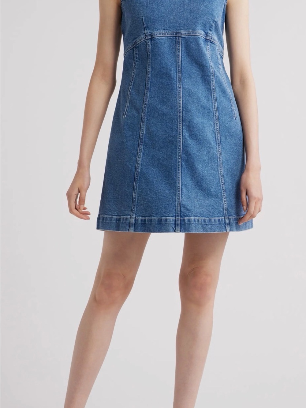 Treasure & Bond Light Blue Denim Dress - Sleeveless A-Line